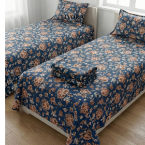 CRYSTAL SINGLE PAIR 4PC BED SHEET - CSPBS02