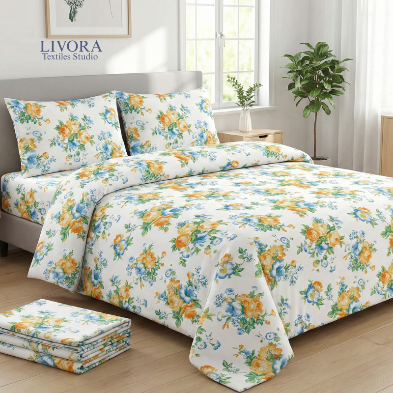 BRILLIANT HOMES 3 PIECE BED SHEET- BHBS03